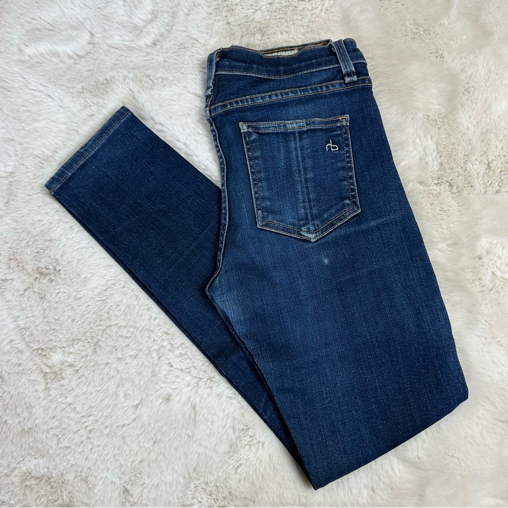 rag & bone High-Rise Skinny Fit Denim Heritage Blue Wash Size 26